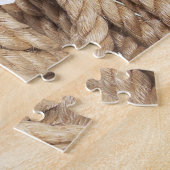 Puzzles Green Stripe Rope Teddy Bears ジグソーパズル (側面)