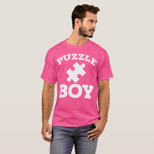 Puzzles Jigsaw Puzzle Funny Puzzle Boy Tシャツ (正面フル)