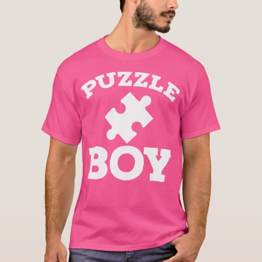 Puzzles Jigsaw Puzzle Funny Puzzle Boy Tシャツ (正面)