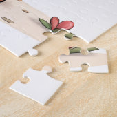 Puzzles Monkey Red Hearts Happy Valentine's Day  ジグソーパズル (側面)