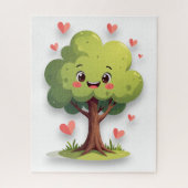 Puzzles Red Hearts Happy Valentine's Day Tree ジグソーパズル (縦)