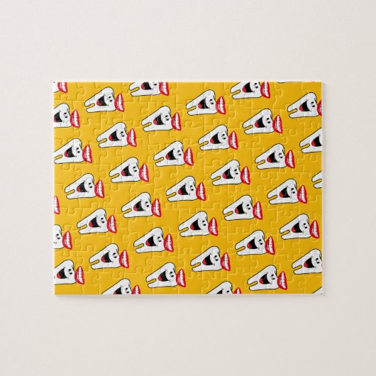 Puzzles Tooth Mouth Lips Dentist ジグソーパズル (横)