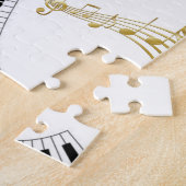 Puzzles White and Black Music Notes ジグソーパズル (側面)