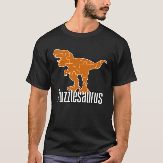 Puzzlesaurus Dinosaur Puzzle Piece Game Jigsaw Puz Tシャツ (正面)