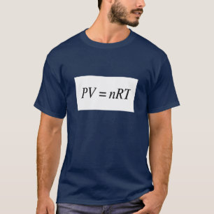 PV=nRTの理想気体の状態方程式メンズ暗闇のTシャツ Tシャツ