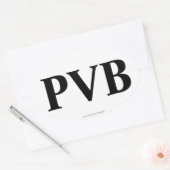 "PVB"ポンテヴェドラビーチFLオーバルバンパーステッカー 楕円形シール (封筒)