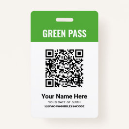 PVC印刷済みのGreen Pass Winchong Certificate バッジ