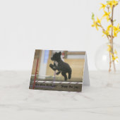 PWD敏捷性ジャンプ誕生日カード カード (黄色い花)