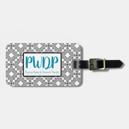 PWDPのコンテンポラリーなプリントの荷物のラベル ラゲッジタグ (正面横)