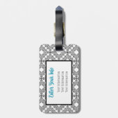 PWDPのコンテンポラリーなプリントの荷物のラベル ラゲッジタグ (裏面縦)