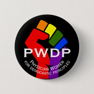 PWDPレインボーフィストボタン 缶バッジ