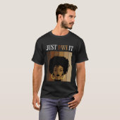 PWIだって言って 白人優位の大学 ブラック Tシャツ (正面フル)