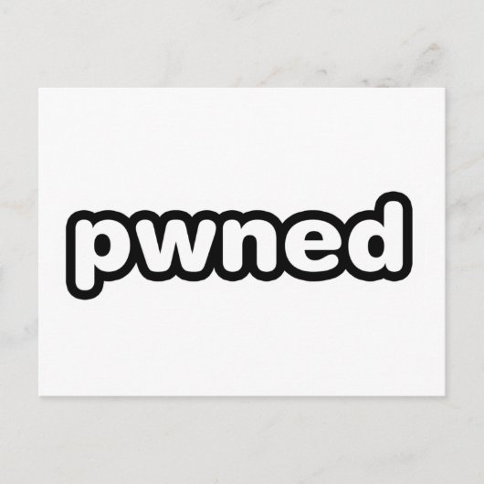 pwned – ゲーム機が所有するビデオゲーム ポストカード (正面)