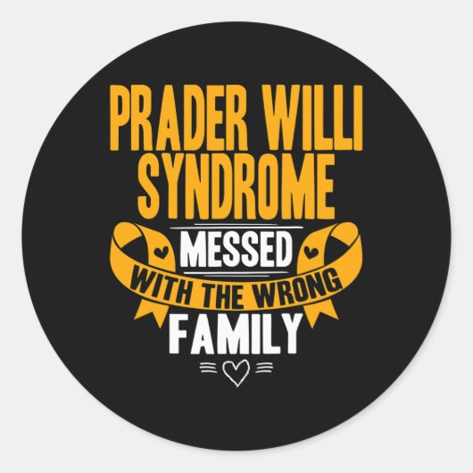 Pws認識度- Prader Wili Syndrome ラウンドシール (正面)