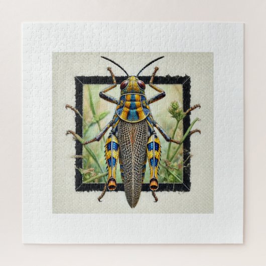Pygmy Grasshopper 020924IREF232 - Watercolor ジグソーパズル (縦)