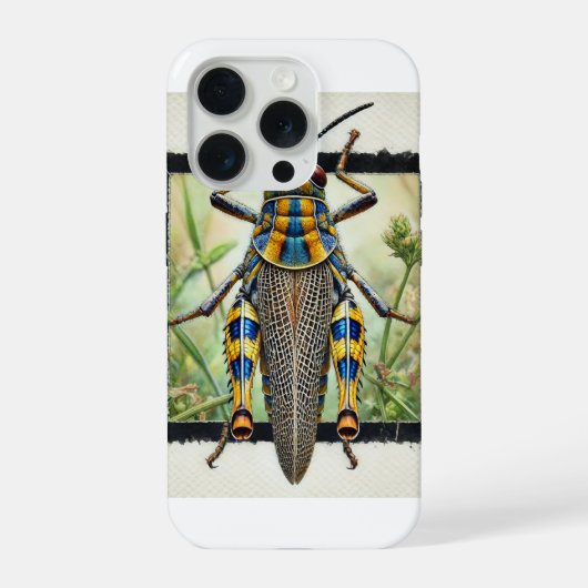 Pygmy Grasshopper 020924IREF232 - Watercolor iPhoneケース (裏面)