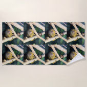 Pygmy Marmoset Tree Hugger、ビーチタオル ビーチタオル (正面)