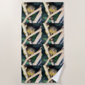 Pygmy Marmoset Tree Hugger、ビーチタオル ビーチタオル (正面)