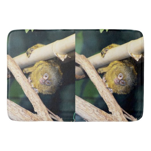 Pygmy Marmoset Tree Hugger, Memory Foam Bathmat バスマット (正面)