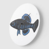 Pygmy Sunfish Elassoma gilberti壁時計 ラージ壁時計 (傾斜)