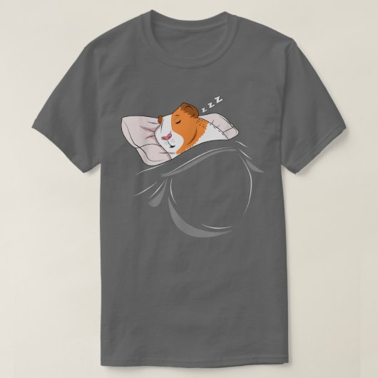 Pyjamas Outfit Gift Snuggling Guinea Pig Tシャツ (デザイン正面)