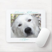 Pyrあなたのグレート・ピレニーズのティール（緑がかった色）を愛して下さい マウスパッド (マウス)