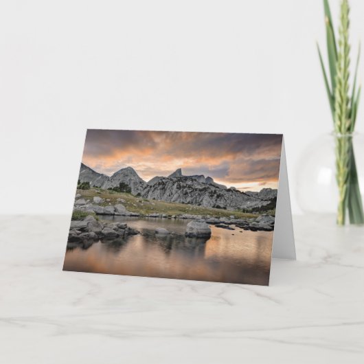 pyramid湖の日没 カード (正面)