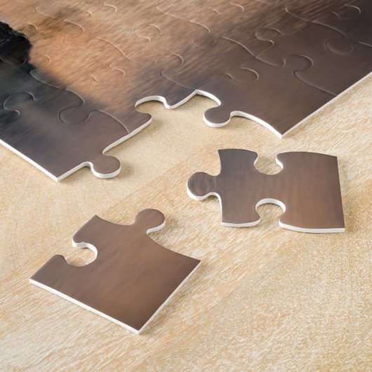 pyramid湖の日没 ジグソーパズル (側面)