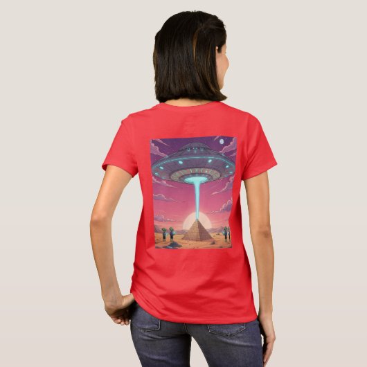 Pyramid Drop — Aliens Deliver the Truth Tシャツ (裏面フル)