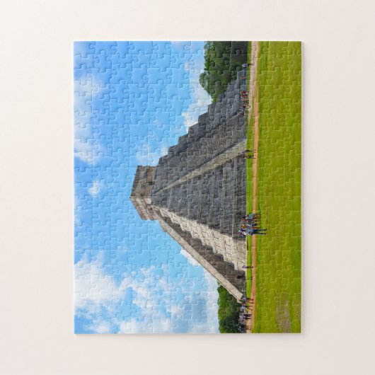 Pyramid Kukulcan Chichenitza Mexico. ジグソーパズル (縦)