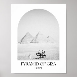 Pyramid of Giza Egypt Archフォトプリント ポスター