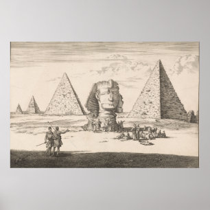 Pyramiden en Sfinx van Gizeh (1698) by Jan Luyken ポスター