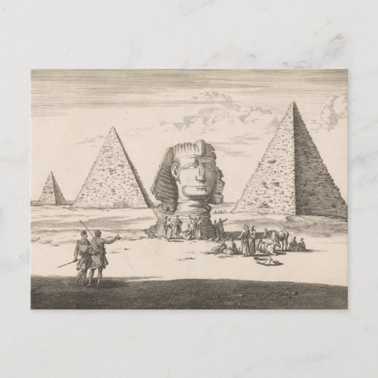 Pyramiden en Sfinx van Gizeh (1698) by Jan Luyken ポストカード (正面)