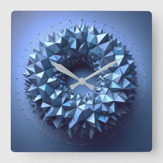 pyramides wheel スクエア壁時計 (正面)