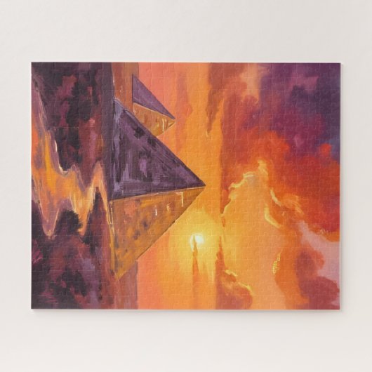 Pyramids of Egypt Sunset Travel ジグソーパズル (横)