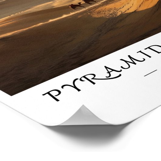 Pyramids of Giza Egypt Wall Art, Ancient Landmark ポスター (角)