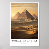 Pyramids of Giza Egypt Wall Art, Ancient Landmark ポスター (正面)