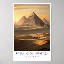 Pyramids of Giza Egypt Wall Art, Ancient Landmark ポスター