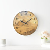 Pyramids Wall Clock — Ancient Landscape Design ラージ壁時計 (ホーム)