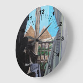 Pyramisa Hotel Painting by Alfred Fox ラージ壁時計 (傾斜)