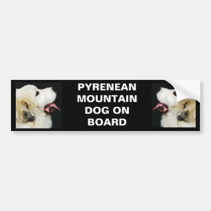PYRENEAN山犬船上に バンパーステッカー