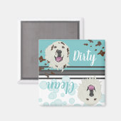 Pyrenees素晴らし Dirty/Clean食洗機 マグネット (正面/裏面)