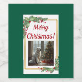 Pyrenees Christmas Wine Bottle Label ワインラベル (シングルラベル)