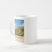 Pyrénées France – Rocky's Illustrated Poster コーヒーマグカップ (正面左)