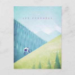 Pyrenees Vintage Travel Poster – アートポストカード ポストカード