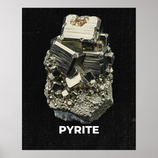 Pyrite Crystal Specimen ポスター (正面)