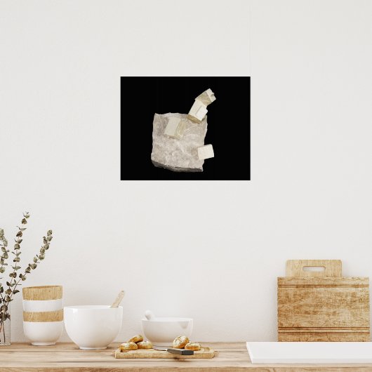 Pyrite Crystals in Shale ポスター (キッチン)