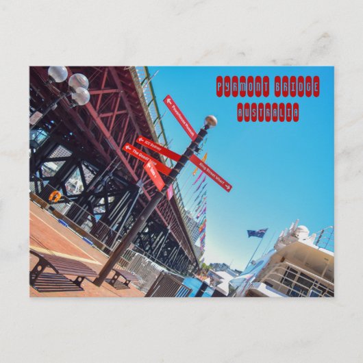 Pyrmont Bridge in Sydney ポストカード (正面)
