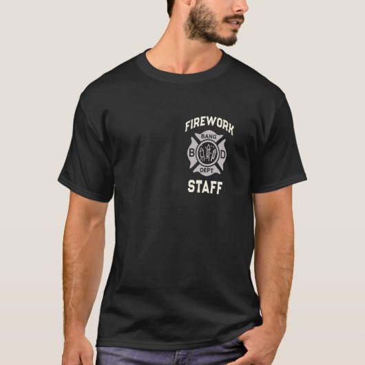 Pyro Crew FIREWORK STAFF OF July Bang Safety D Tシャツ (正面)