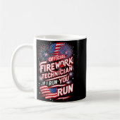 Pyro-technician Firework Technician 4th Of July Fu コーヒーマグカップ (左)